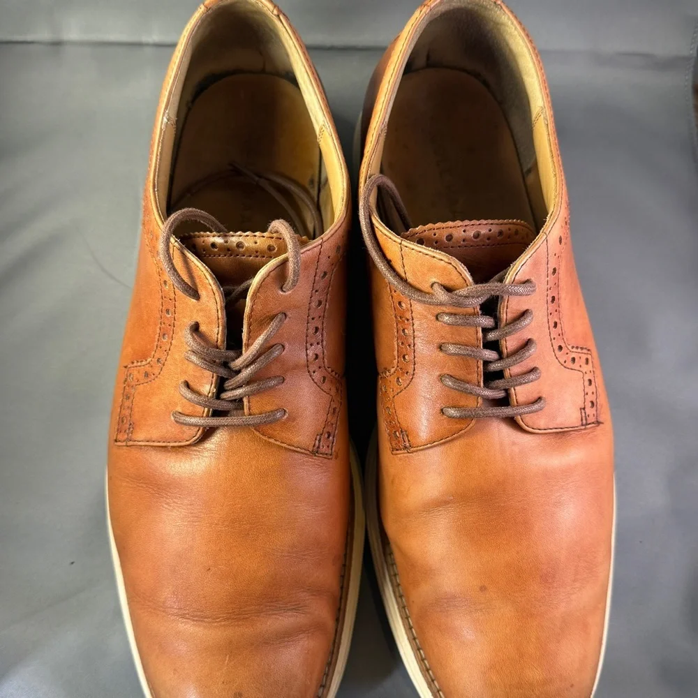 Cole Haan LunarGrand Wingtip Oxford Brown Leather Shoes Men’s‎ 10.5M